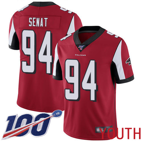Atlanta Falcons Limited Red Youth Deadrin Senat Home Jersey NFL Football 94 100th Season Vapor Untouchable